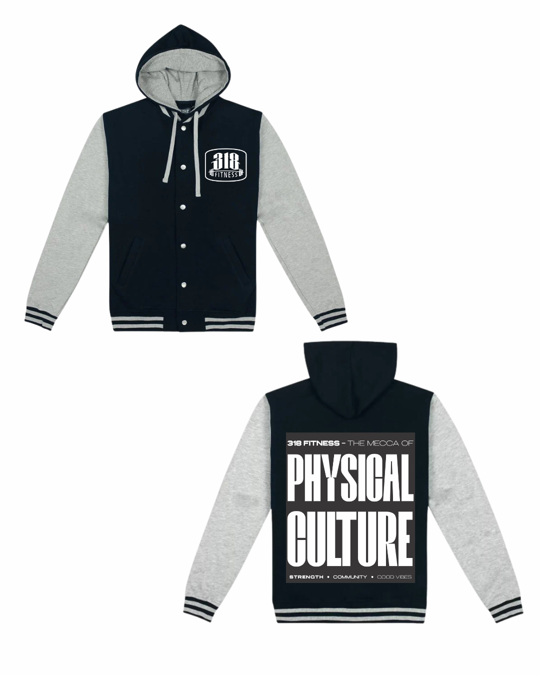 318 Letterman Hood Jacket